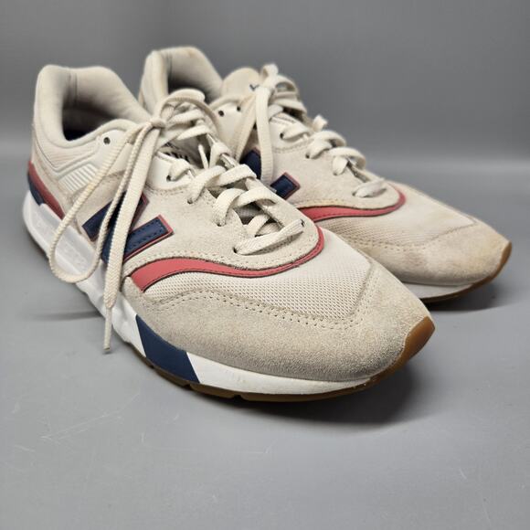 Unisex Women's 11 Men’s 9.5 New Balance 997H White Blue Red Running Shoes - Picture 4 of 12